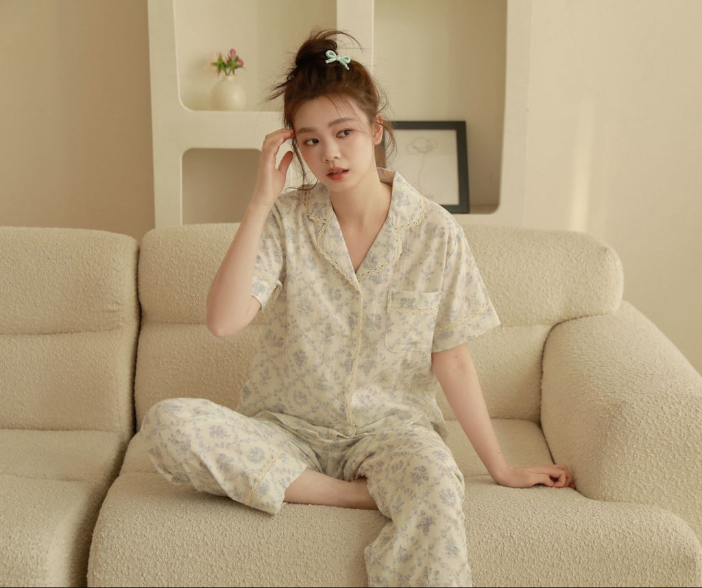 Bộ Pyjama Vải Cotton Madeleine Lace Set