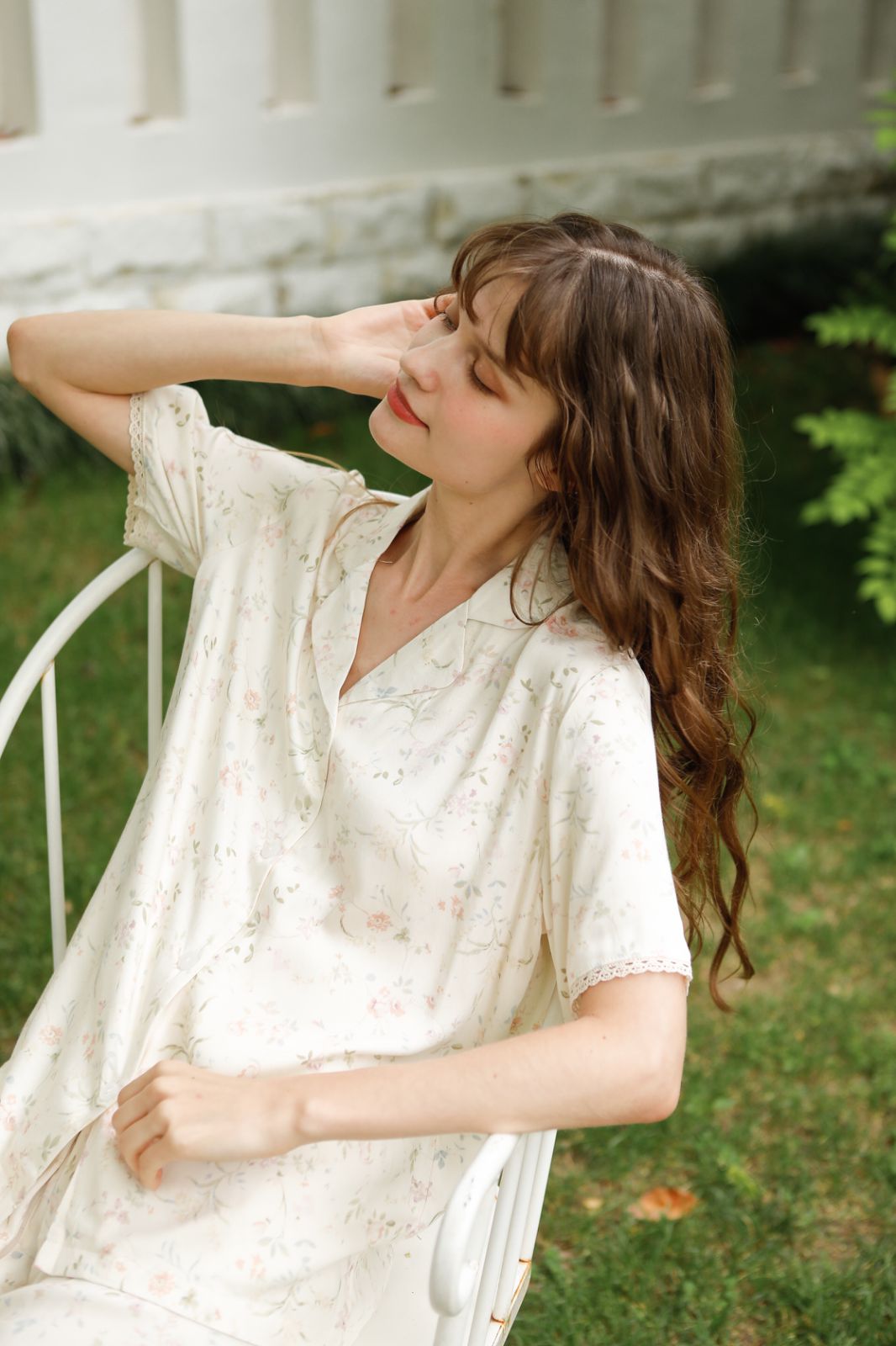 Bộ Pyjama Mặc Nhà Soft Beige Floral