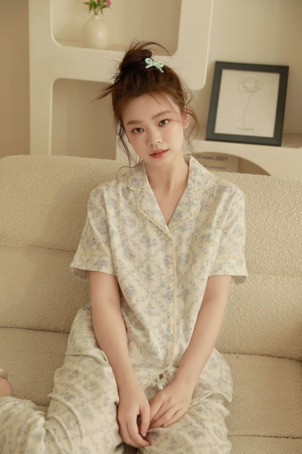 Bộ Pyjama Vải Cotton Madeleine Lace Set