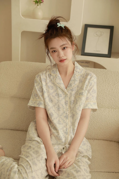 Bộ Pyjama Vải Cotton Madeleine Lace Set