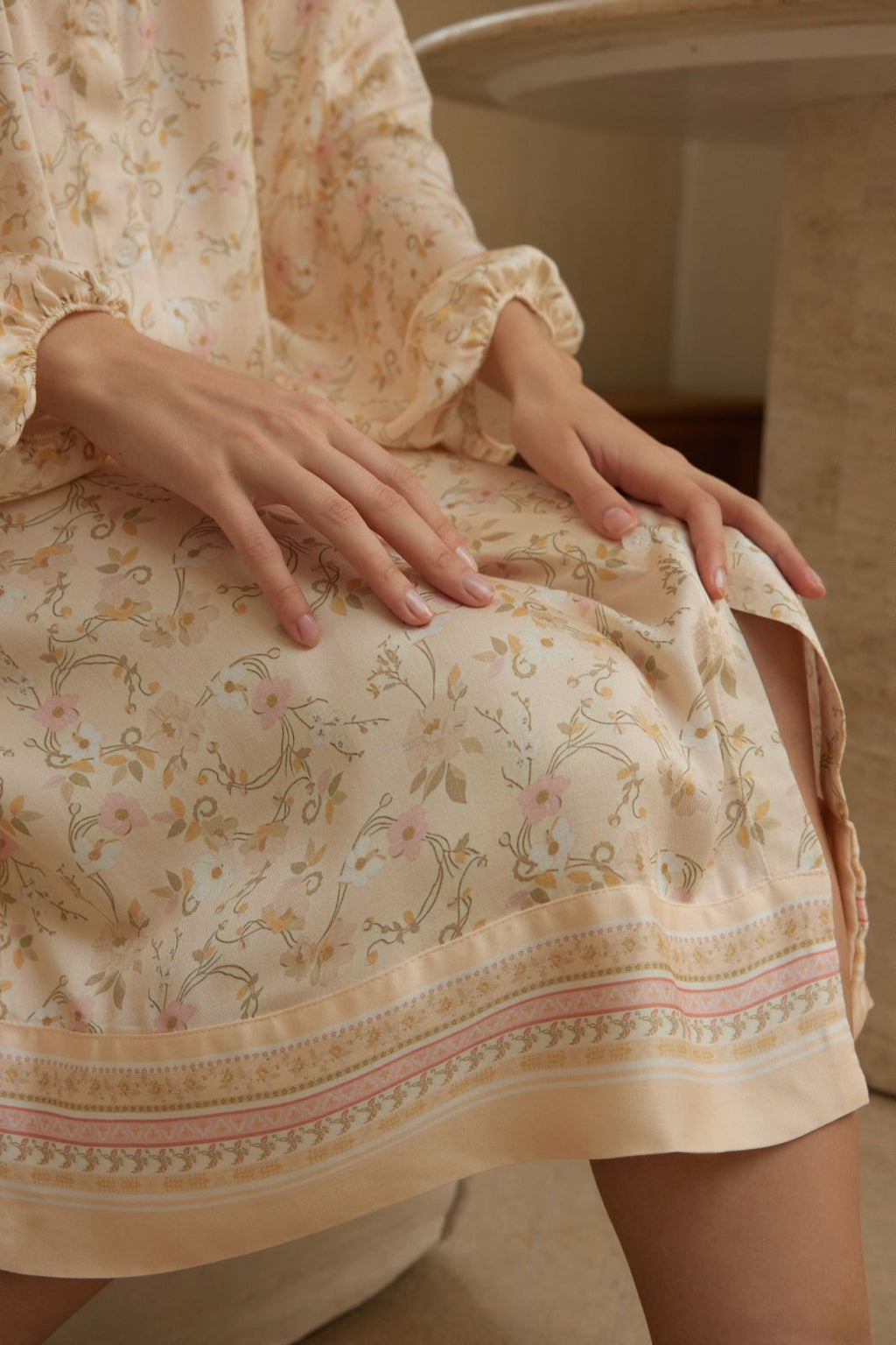Váy Mặc Nhà Soft Floral Shirt Dress