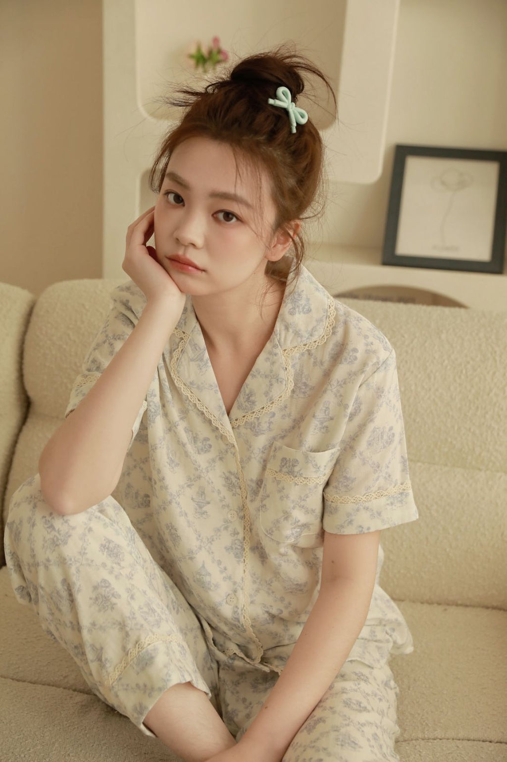 Bộ Pyjama Vải Cotton Madeleine Lace Set
