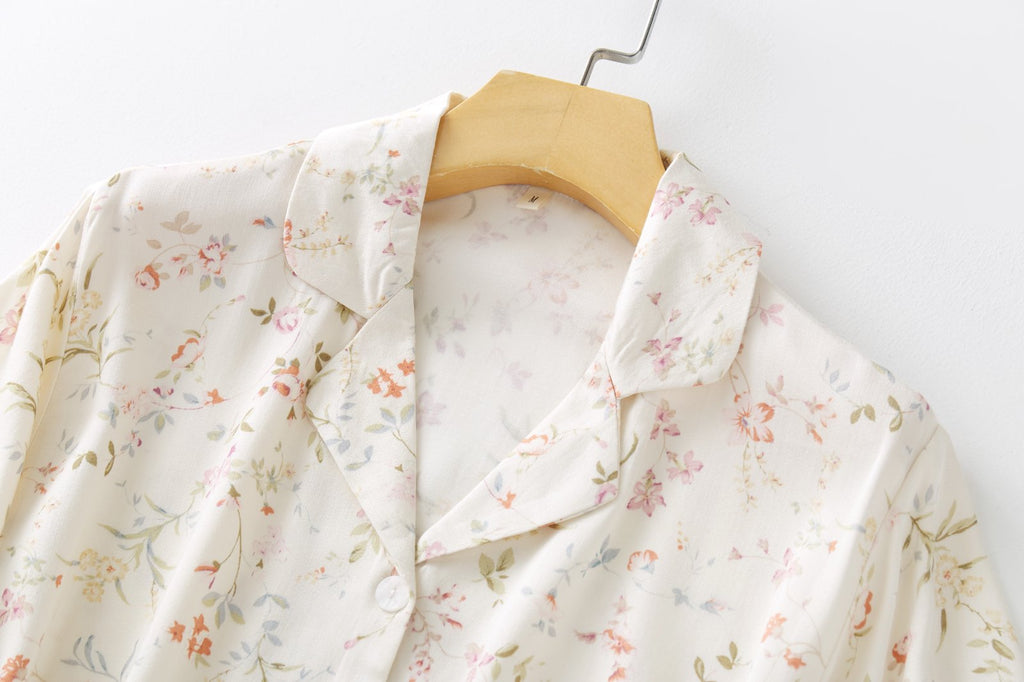 Bộ Pyjama Mặc Nhà Soft Beige Floral