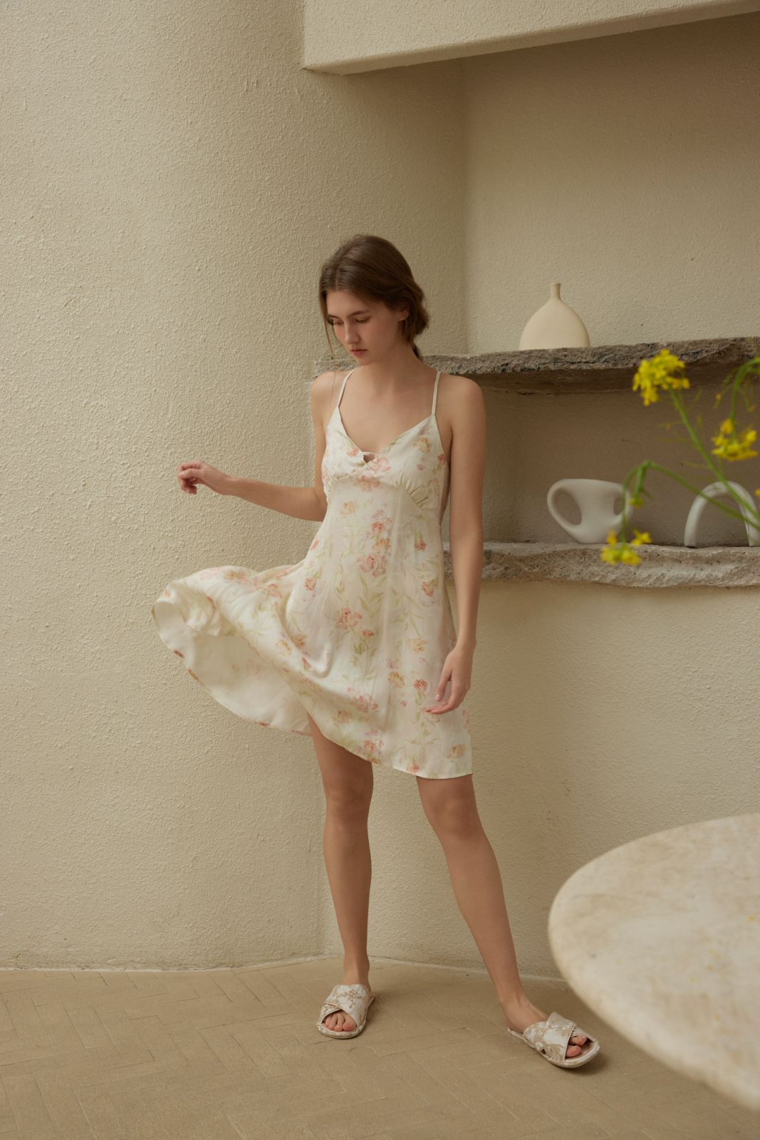 Váy Mặc Nhà Floral Lounge Dress