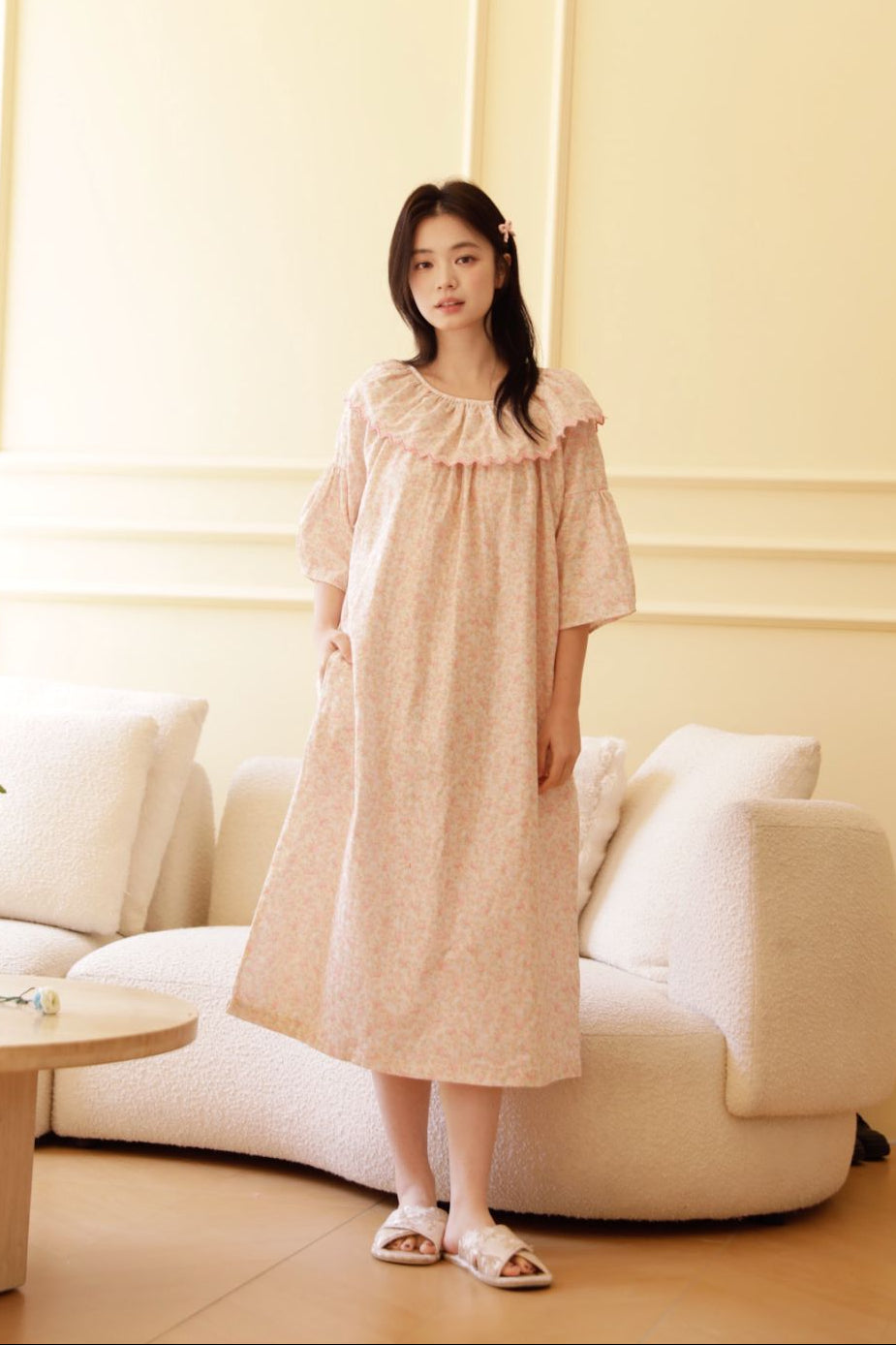 Váy Cotton Mặc Nhà Fairy Ruffle Nightie
