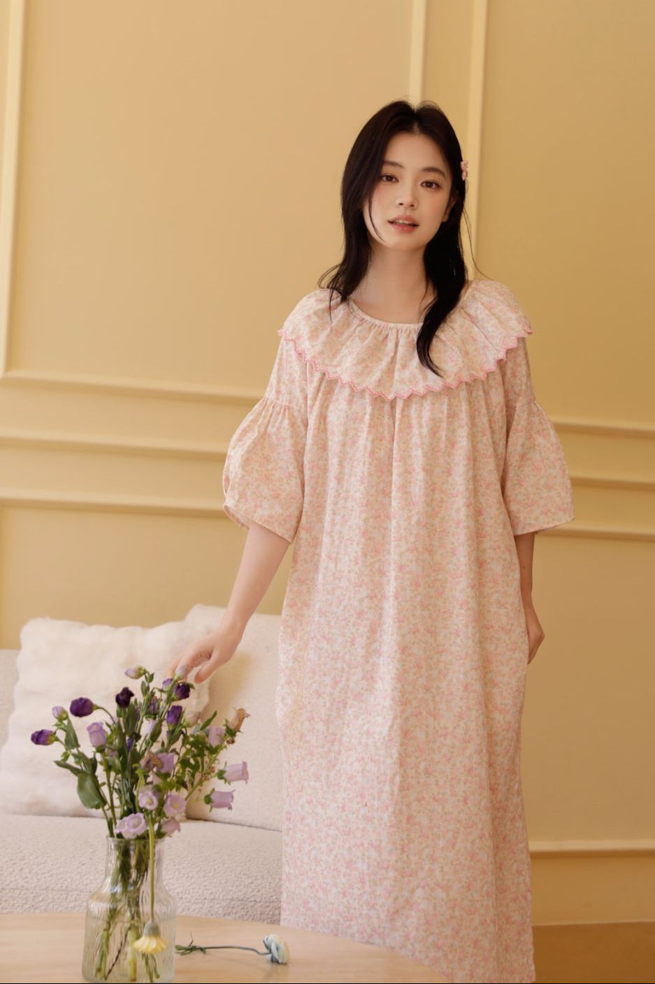 Váy Cotton Mặc Nhà Fairy Ruffle Nightie