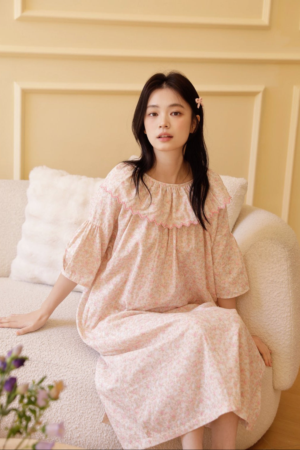 Váy Cotton Mặc Nhà Fairy Ruffle Nightie