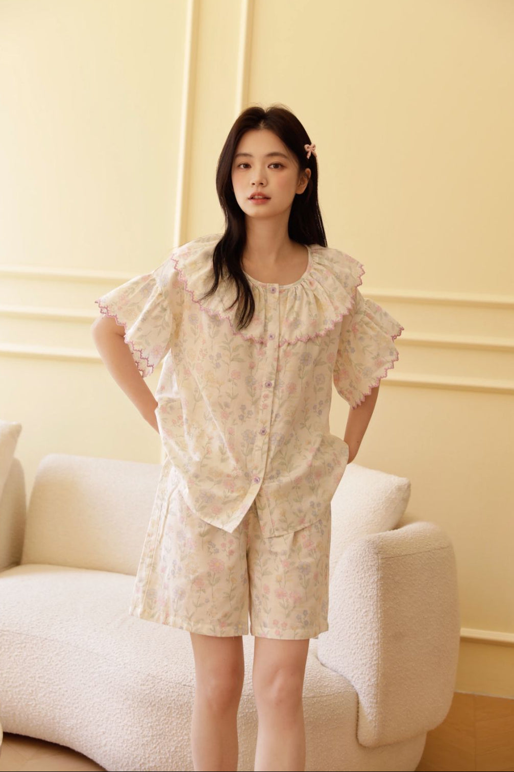 Bộ Mặc Nhà Fairy Ruffle Pastel Daisy