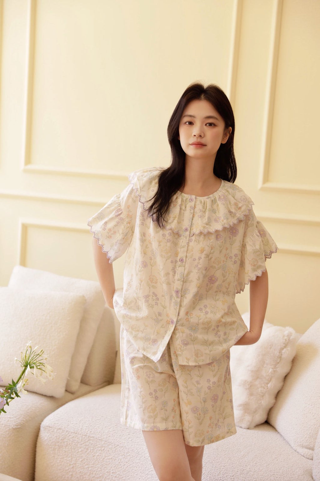 Bộ Mặc Nhà Fairy Ruffle Pastel Daisy