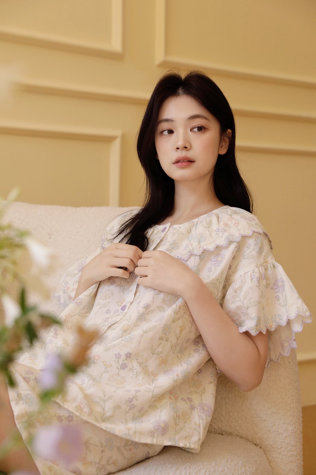 Bộ Mặc Nhà Fairy Ruffle Pastel Daisy