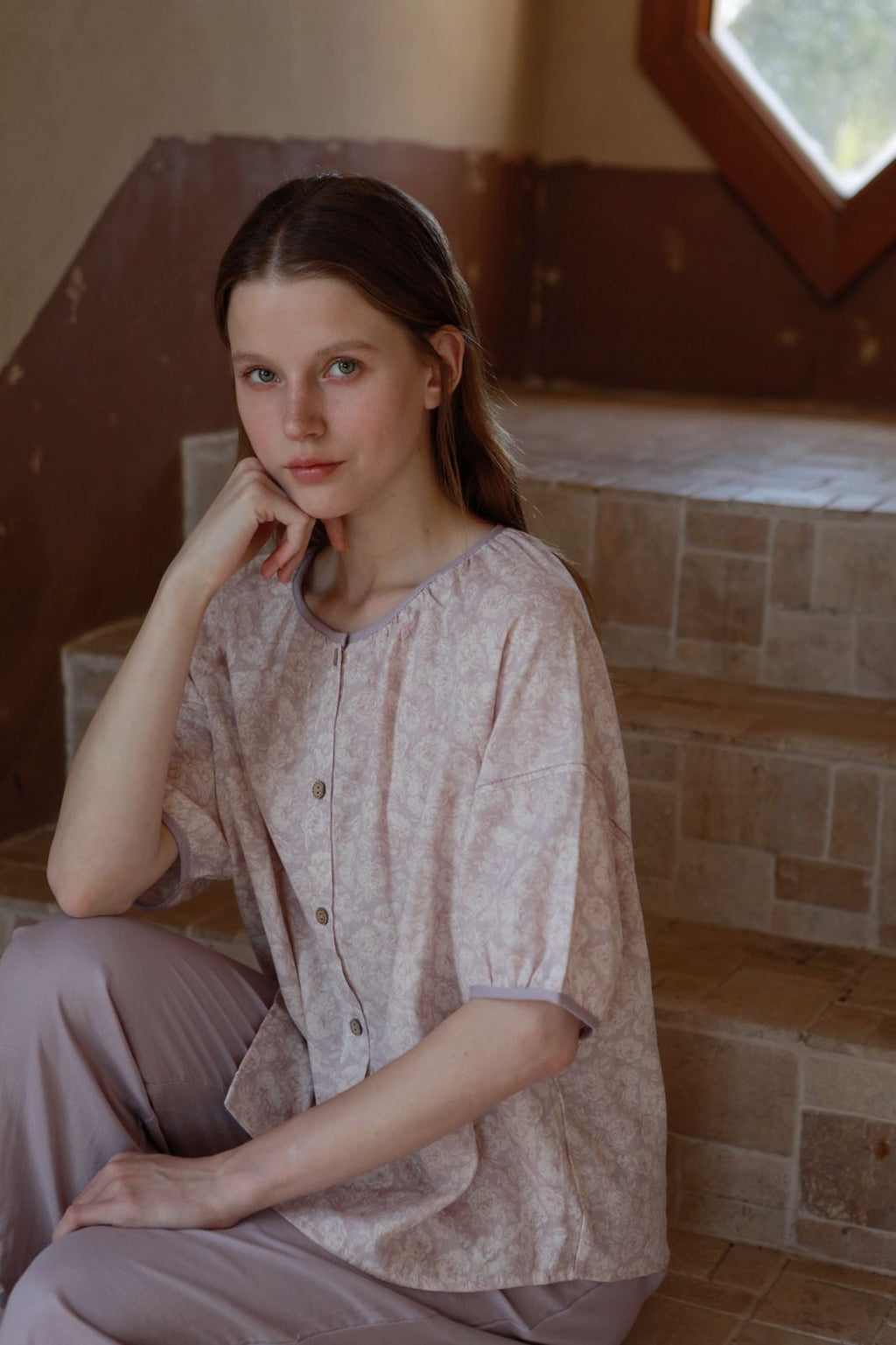 Bộ Mặc Nhà Vải Cotton Mauve Set of PJ