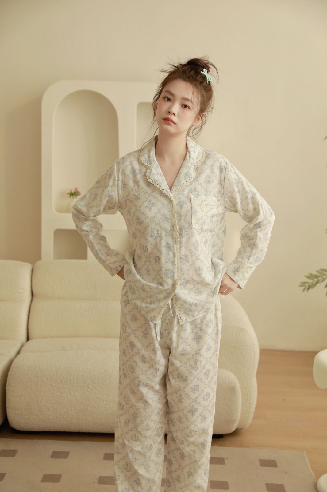 Bộ Pyjama Vải Cotton Madeleine Lace Set