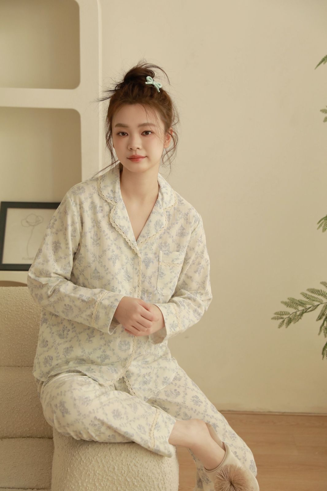 Bộ Pyjama Vải Cotton Madeleine Lace Set