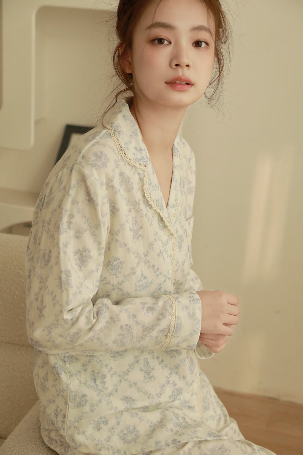 Bộ Pyjama Vải Cotton Madeleine Lace Set