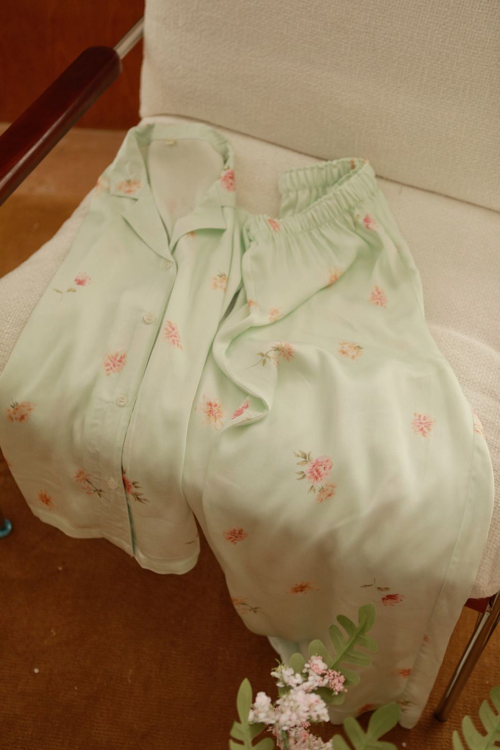 Bộ Pyjama Mặc Nhà Mint Floral Set