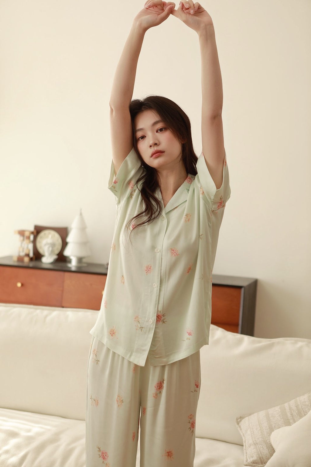 Bộ Pyjama Mặc Nhà Mint Floral Set