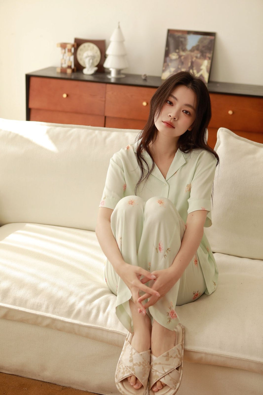 Bộ Pyjama Mặc Nhà Mint Floral Set