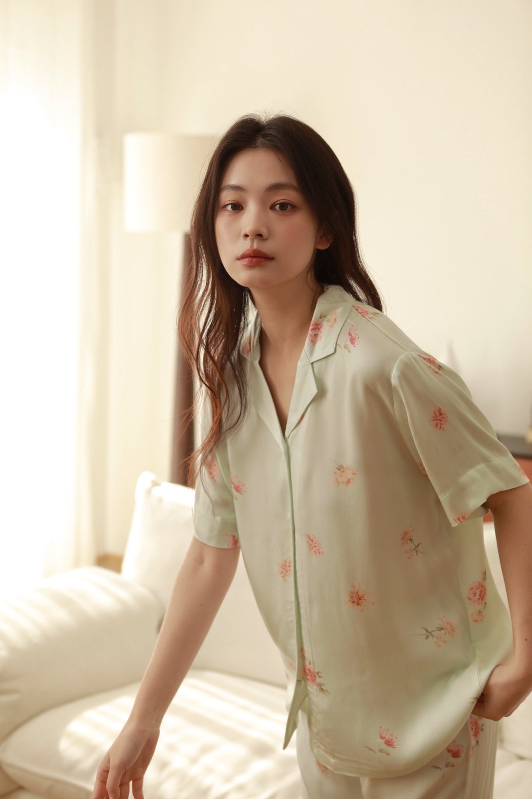 Bộ Pyjama Mặc Nhà Mint Floral Set