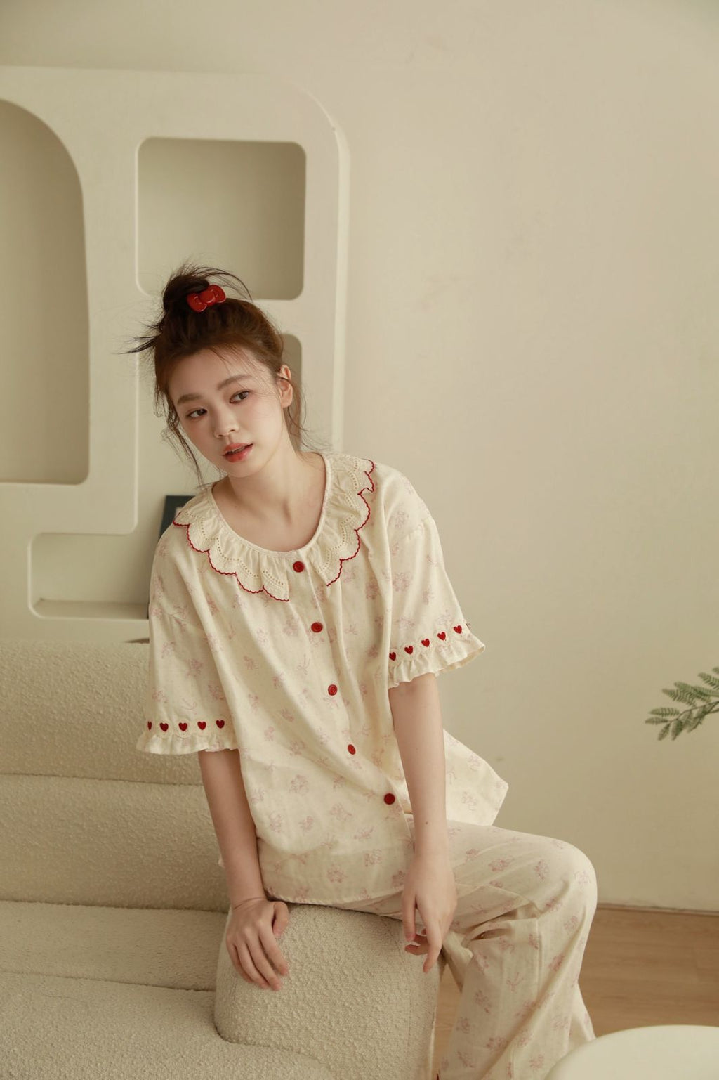Bộ Cotton Mặc Nhà Bunny Heart