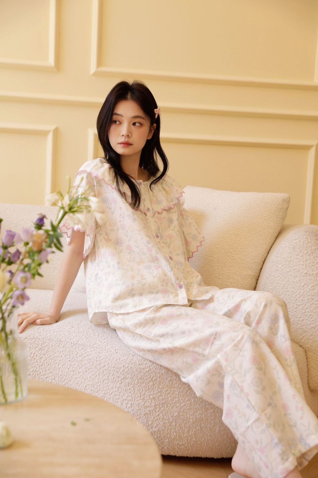 Bộ Mặc Nhà Fairy Ruffle Pastel Daisy
