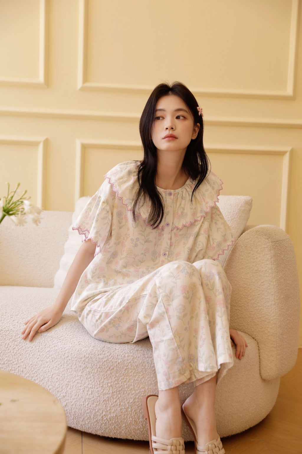 Bộ Mặc Nhà Fairy Ruffle Pastel Daisy