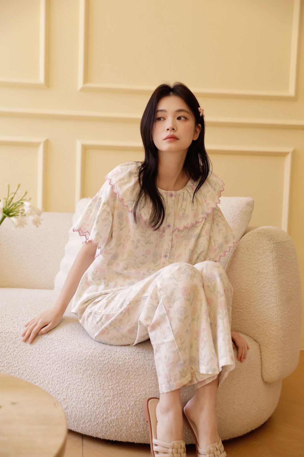Bộ Mặc Nhà Fairy Ruffle Pastel Daisy