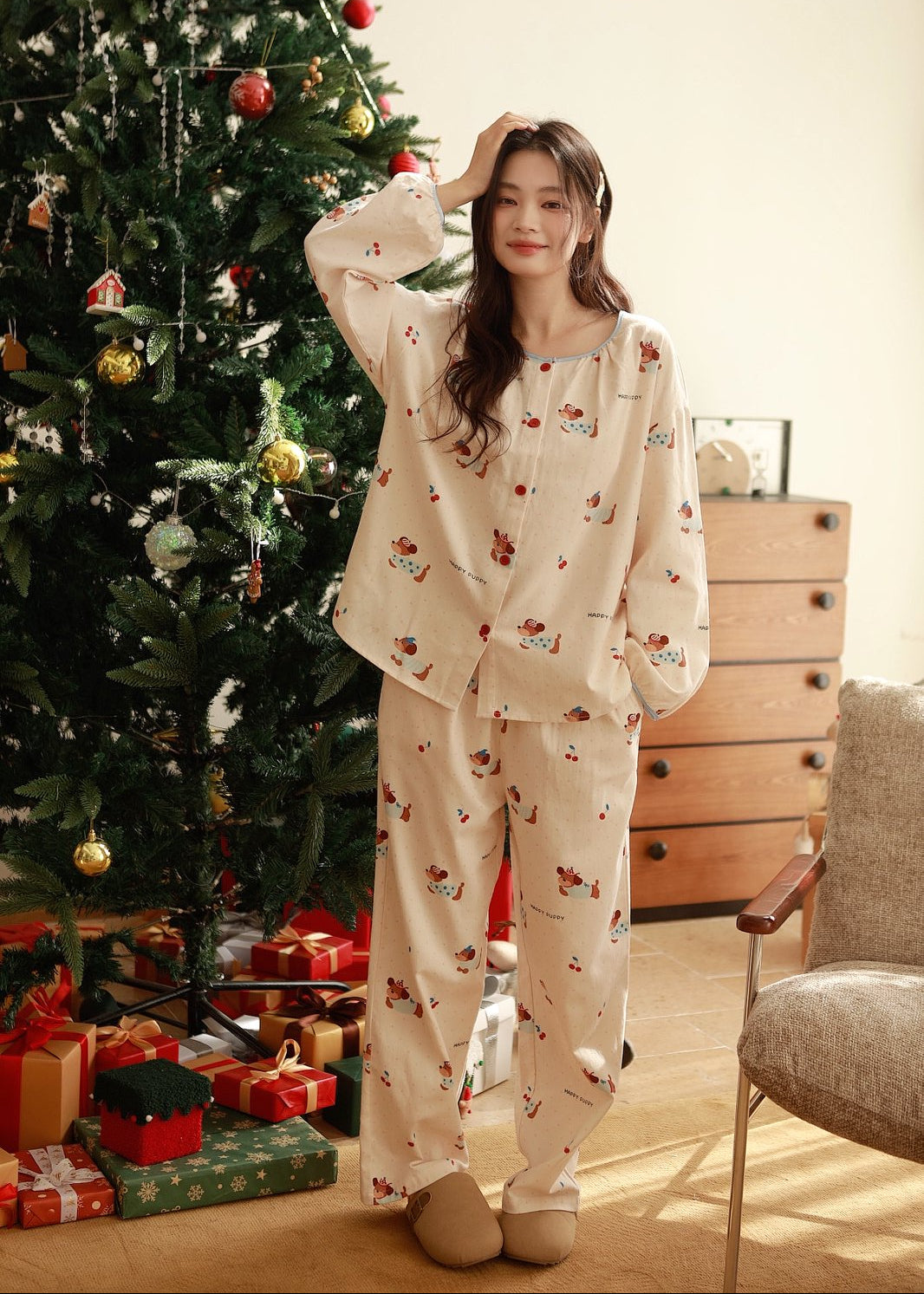 Bộ Mặc Nhà Thu Đông Noelle Jade