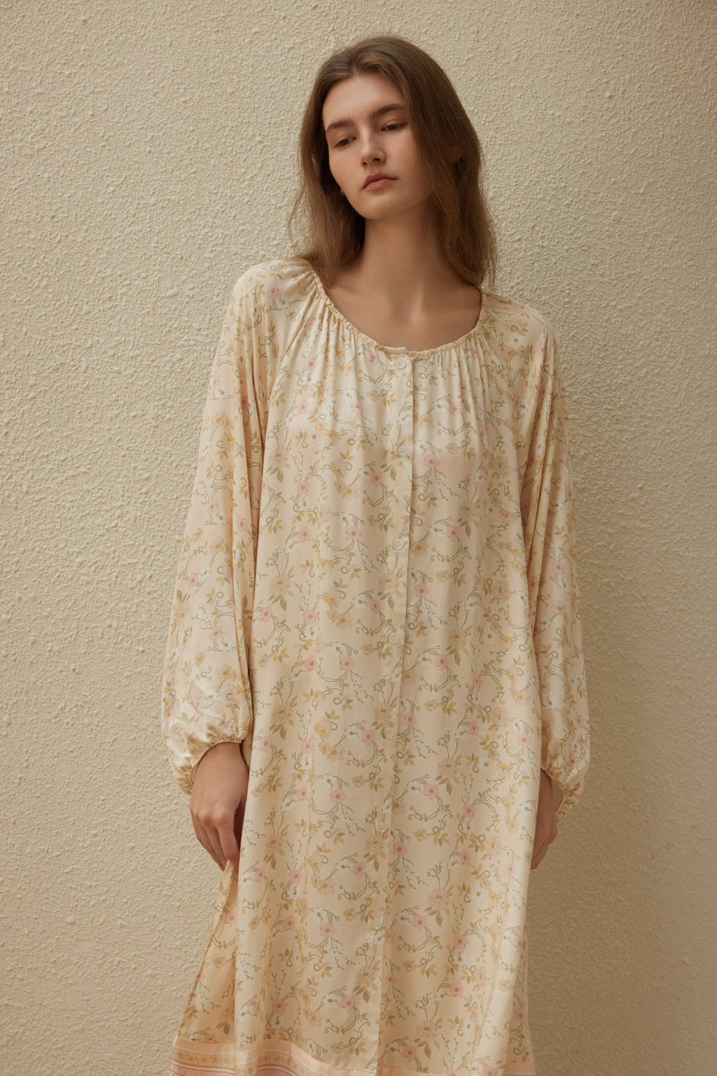 Váy Mặc Nhà Soft Floral Shirt Dress
